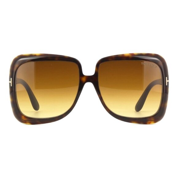 A0934Z New TOM FORD Lorelai Havana Square FT1156/S 52F Sunglasses Women - Picture 3 of 4